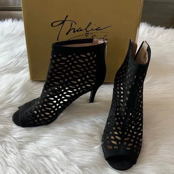 NEW Thalia Soli Open Toe Women’s Booties - Picture 6 of 11